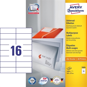 Avery ILC universeel label 105 x 37 mm, 1600 stuks.